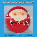 Christmas decoration ceramic plate with snowman shape